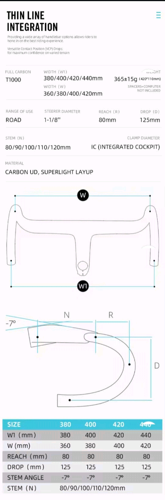 lexon thinline 카본핸들바(새상품)--2