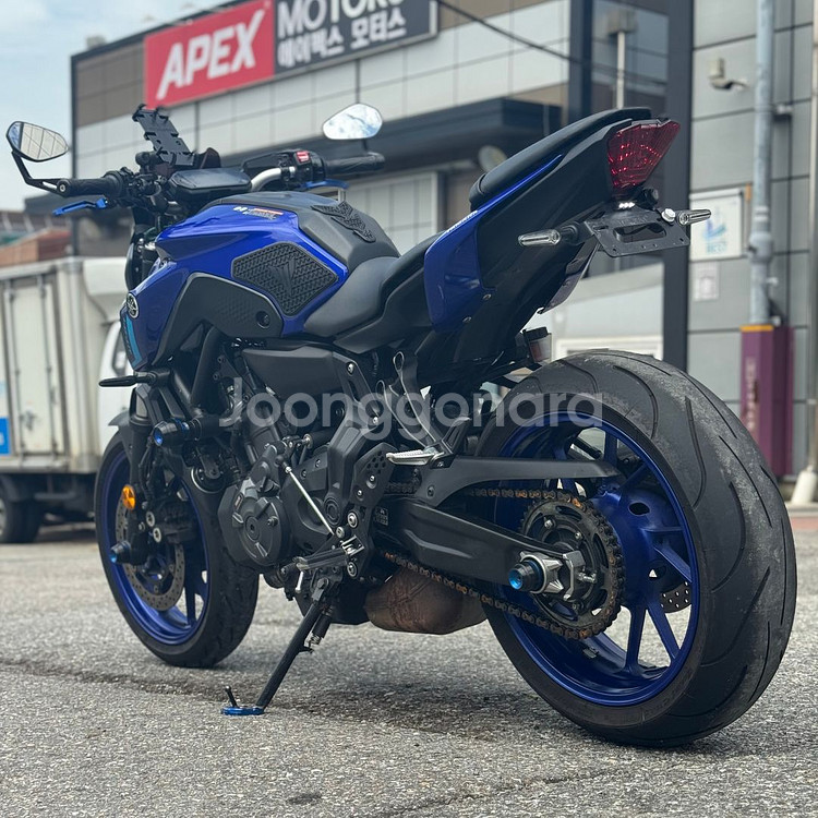 mt07 22년식 1만6천km 2채널 블박 셋팅 판매--4