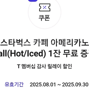 skt 스타벅스 아메리카노 2장 일괄(오늘까지)