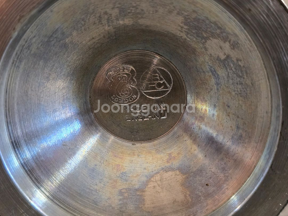 빈티지 영국 주석 잔, 주석 고블렛잔--4