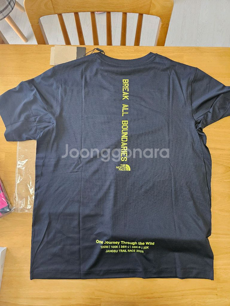 장수 트레일러닝 기념 티셔츠, 노스페이스 기능성 반팔티--5