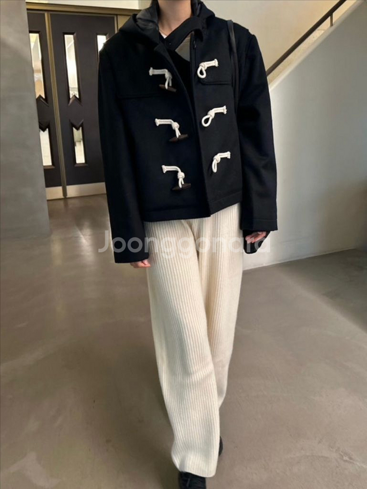 에크리스 더플 코트 네이비--3