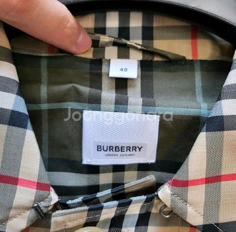 버버리 남성 체크 카 코트--6