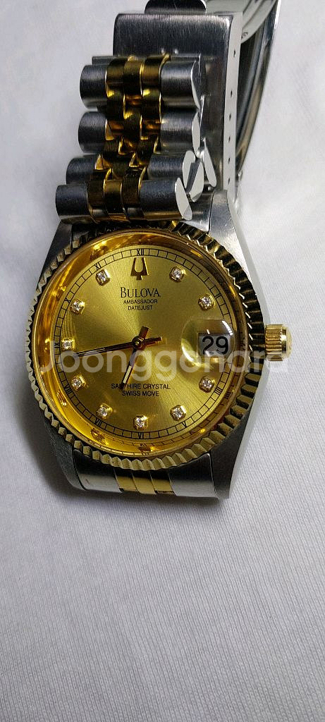 부로바 금장 콤비 데이저스트 시계--2