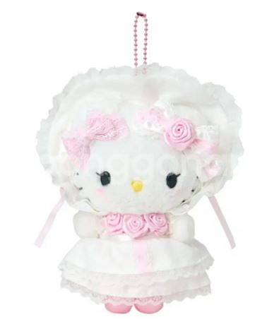 현물)화이트 프릴 키티 키링|화이트프릴 산리오 헬로키티--0