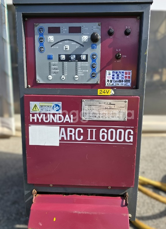 중고현대 아크 인버터 CO2용접기 600G 케이블10m--0