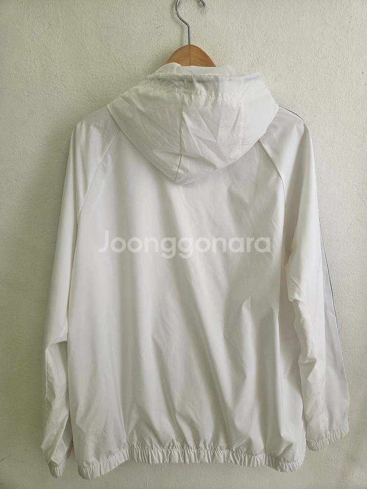 아디다스 흰색 바람막이 후드집업 A/2XL--4