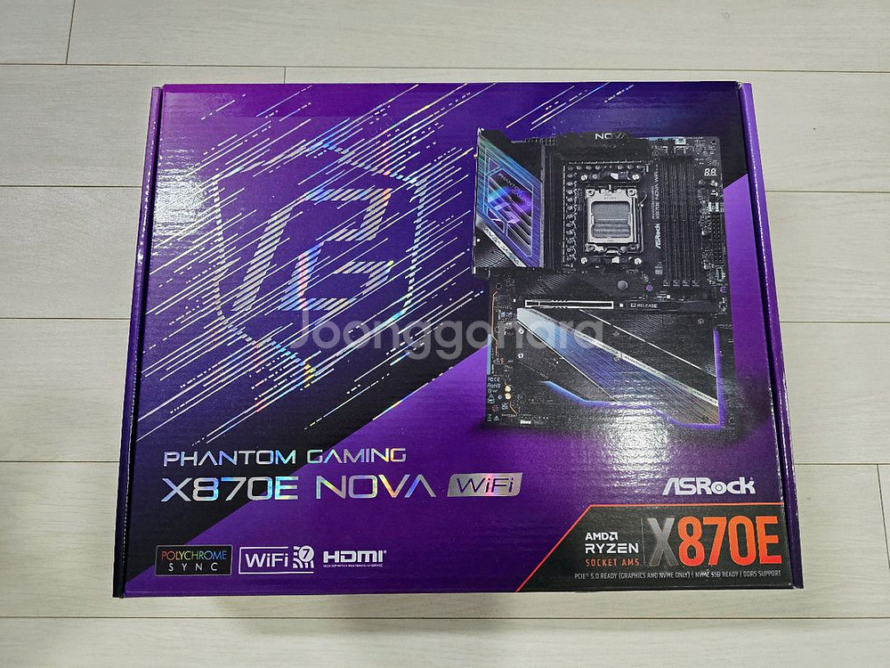 에즈락 x870e nova 메인보드 미개봉(이벤트가능)--0