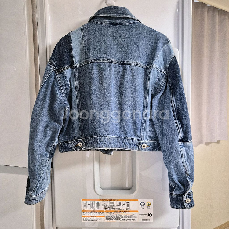 자라 패치워크 데님 크롭 청자켓 M--4