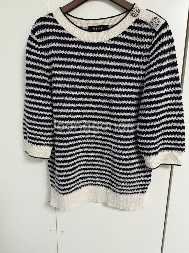 한섬 마인 스트라이프 니트--0