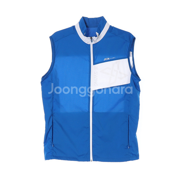 [XL]제이디엑스JDX 블루 바람막이 조끼 집업베스트--0
