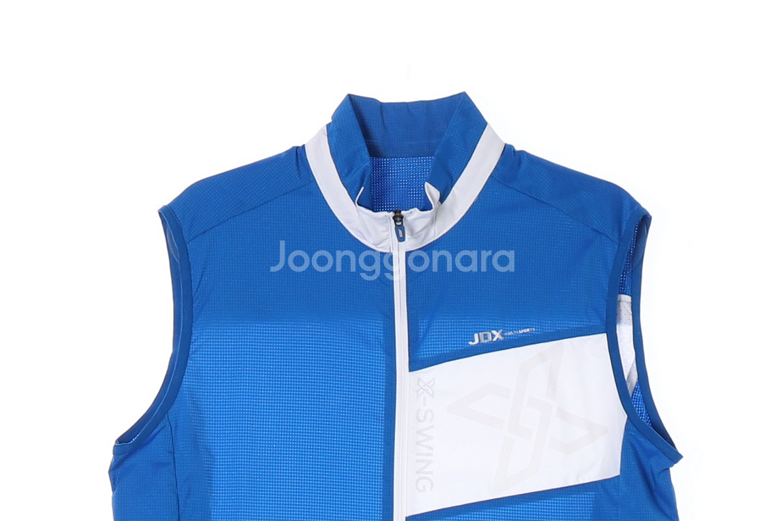 [XL]제이디엑스JDX 블루 바람막이 조끼 집업베스트--1