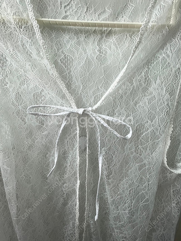 레이어드 화이트 레이스 조끼 베스트--3