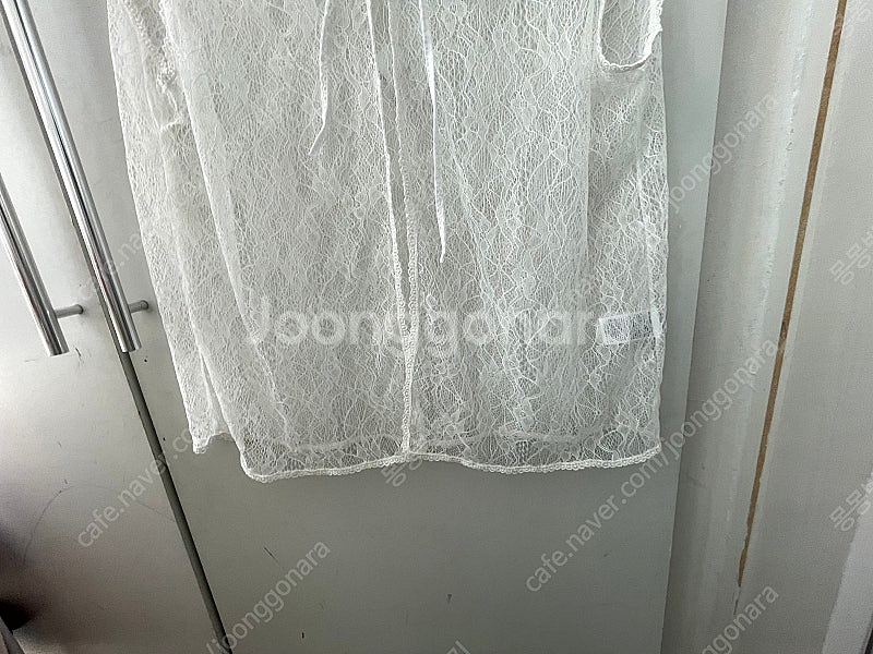 레이어드 화이트 레이스 조끼 베스트--5