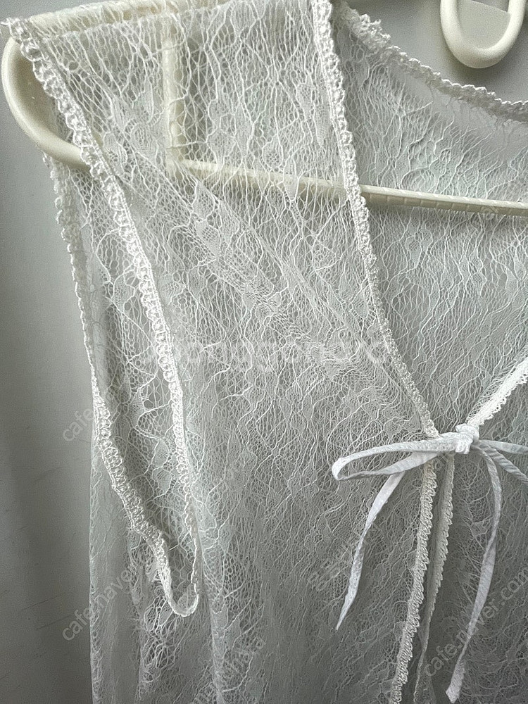 레이어드 화이트 레이스 조끼 베스트--7