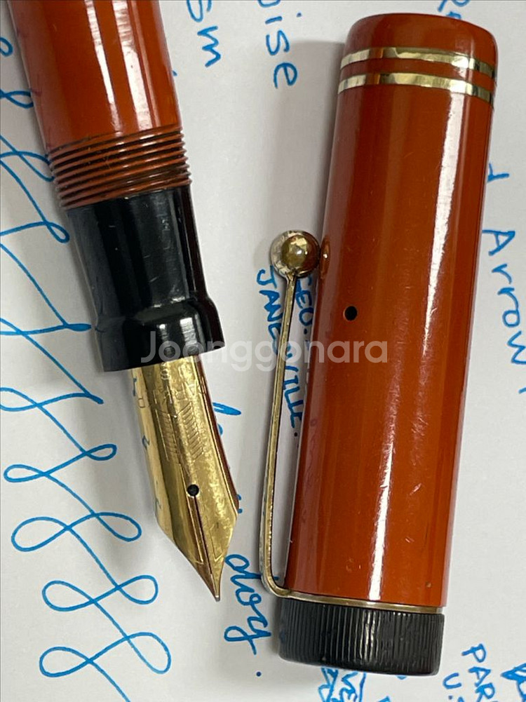 파카 만년필 듀오폴드 빅 레드 14K F닙--4