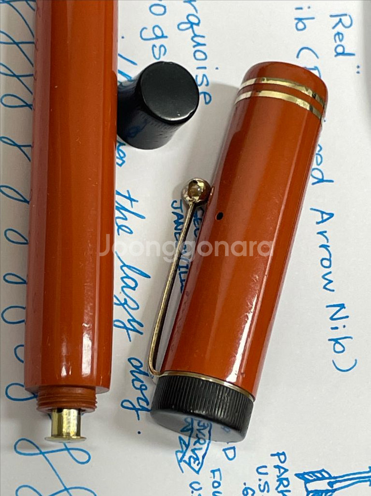 파카 만년필 듀오폴드 빅 레드 14K F닙--8