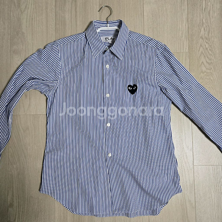 꼼데가르송 블랙와펜 스트라이프 셔츠--0