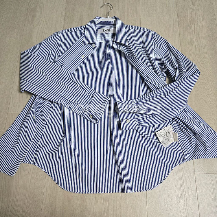 꼼데가르송 블랙와펜 스트라이프 셔츠--3