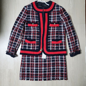 지컷 트위드 투피스 세트