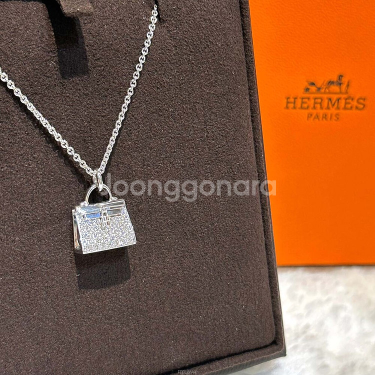 에르메스 WG켈리 펜던트목걸이0.39ct-H071501--0