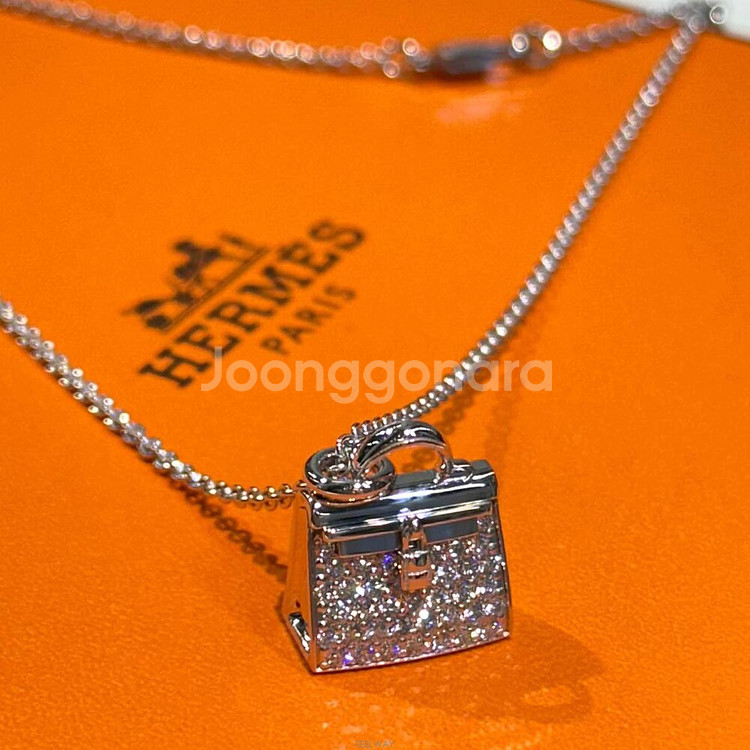 에르메스 WG켈리 펜던트목걸이0.39ct-H071501--1