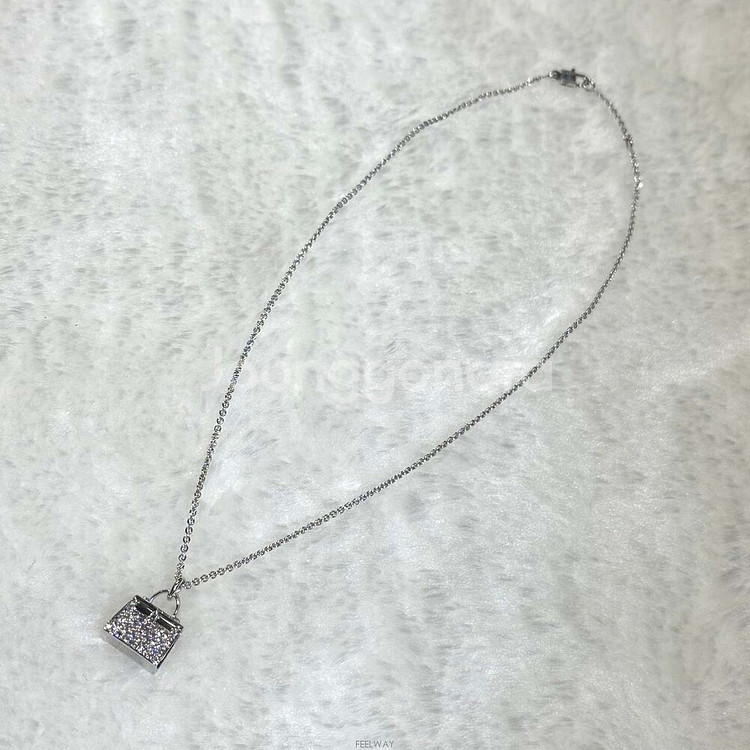 에르메스 WG켈리 펜던트목걸이0.39ct-H071501--6