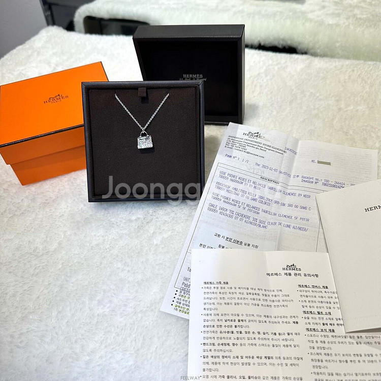 에르메스 WG켈리 펜던트목걸이0.39ct-H071501--7