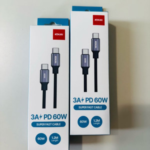 코끼리 USB-C 60W 초고속 충전 케이블 새제품2개