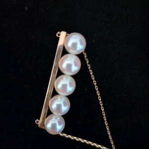 아코야진주 14K 롱목걸이