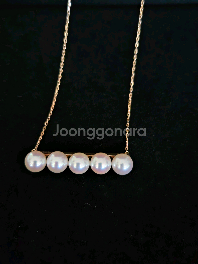 아코야진주 14K 롱목걸이--2