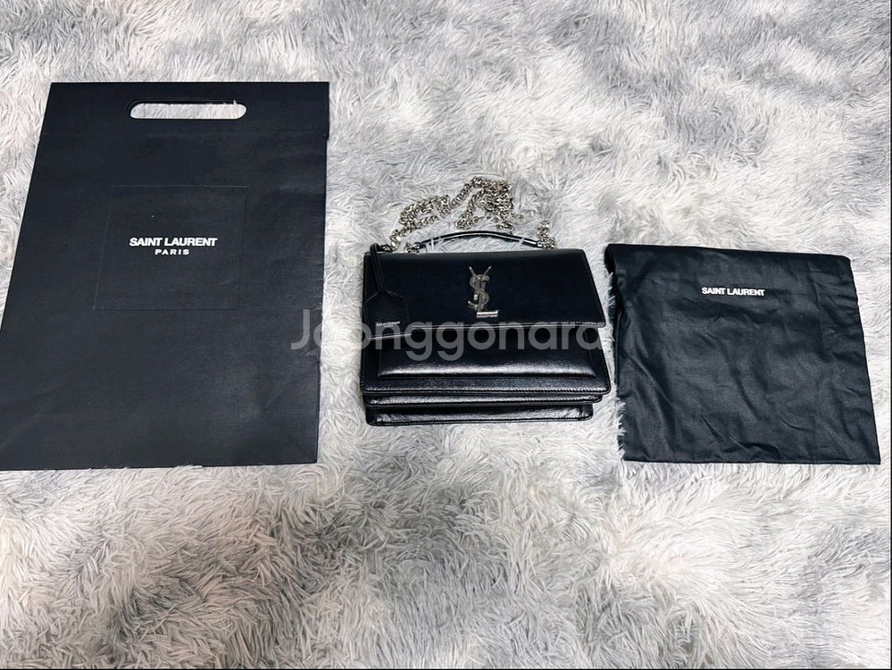 생로랑 선셋 숄더백 미디움 정품--0