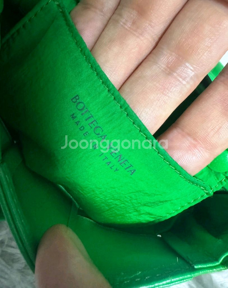 보테가 베네타 카세트백 미니 그린(정품 보증서 있음)--5