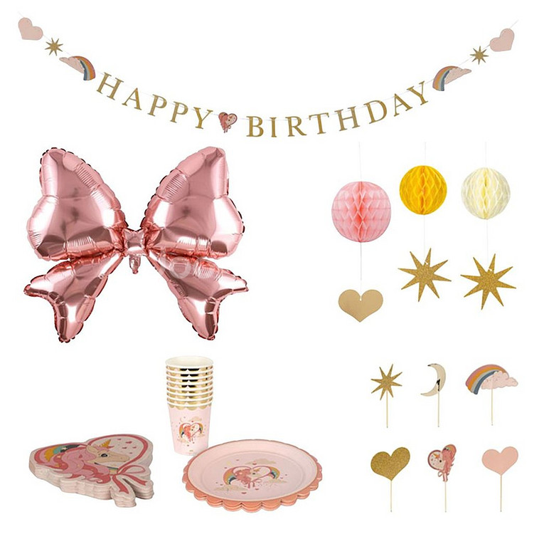 [새상품] 콩제슬래드 유니콘 파티 용품 세트--2