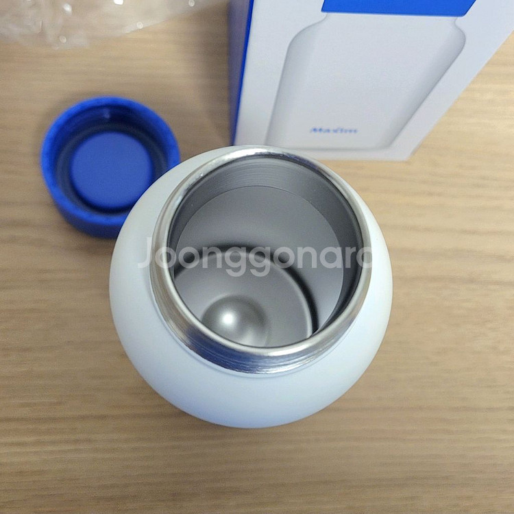 맥심 크림 텀블러 360ml 블루/보온병/스테인리스/물--3