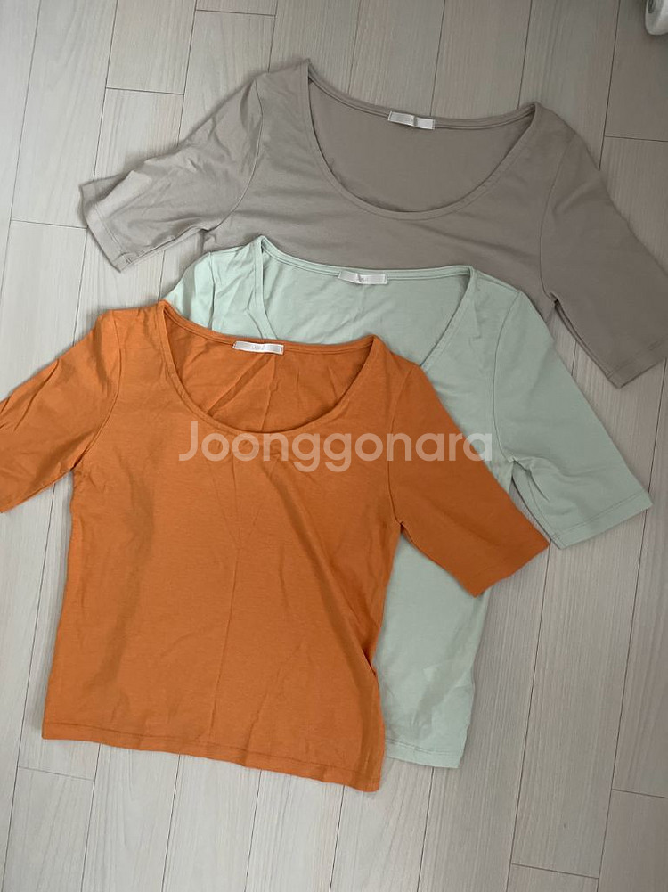 르뮈 7부 라운드넥 티--0