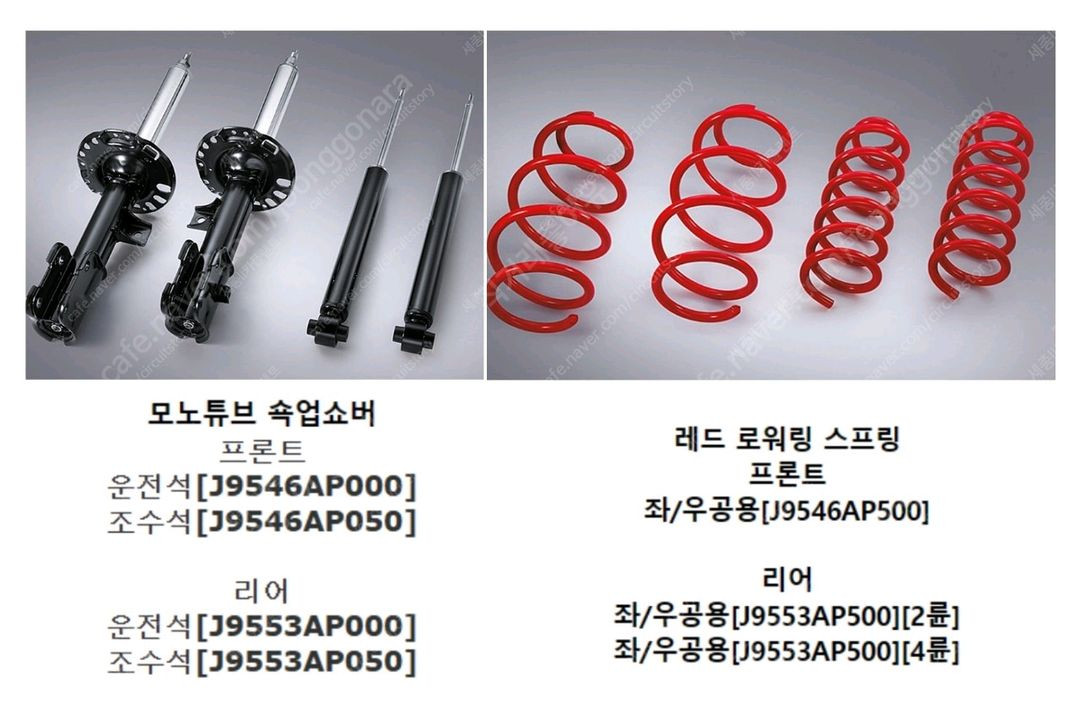 N라인 N퍼포먼스 로워링 스프링(다운 스프링) 이미지