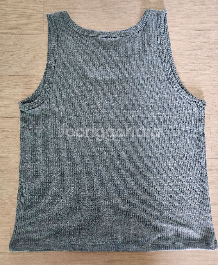 새상품 탑텐 린넨 블렌드 립 탱크 L (95)--1