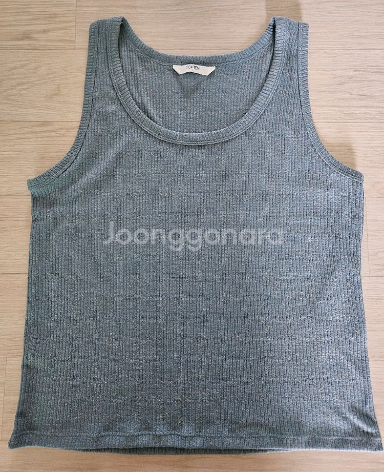 새상품 탑텐 린넨 블렌드 립 탱크 L (95)--0
