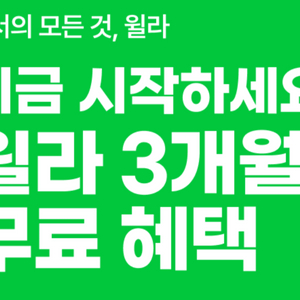 윌라 구독 3개월 이용권 5,500원
