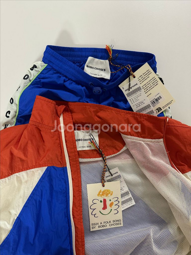 24 보보쇼즈 컬러블록트랙수트 재킷,팬츠--9