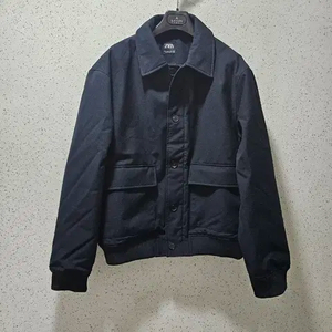XL) 자라 네이비 봄버 패딩자켓 3286 501