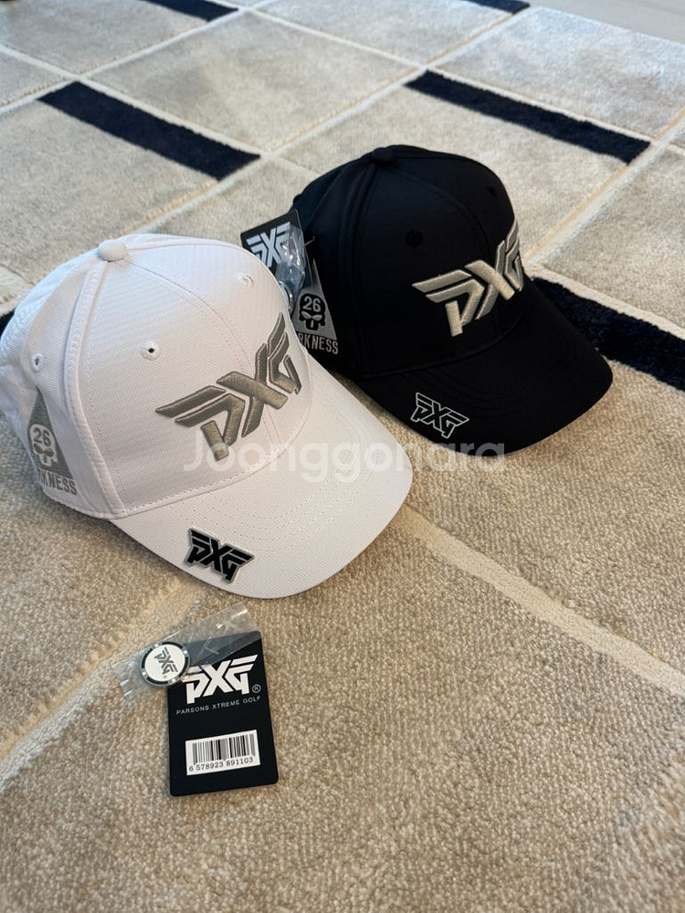 PXG 골프 캡 모자 블랙 (새상품) 볼마커 포함--5