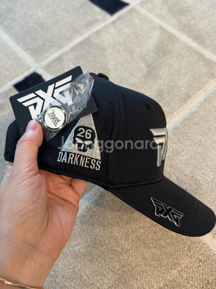 PXG 골프 캡 모자 블랙 (새상품) 볼마커 포함--2