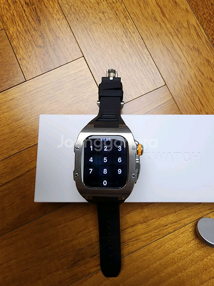 애플워치9 45mm gps, 카본코리아 애차드밀 케이스--2