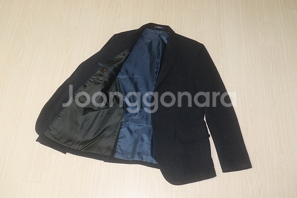(100자켓)헤지스/네이비블랙 헤링본자켓--5