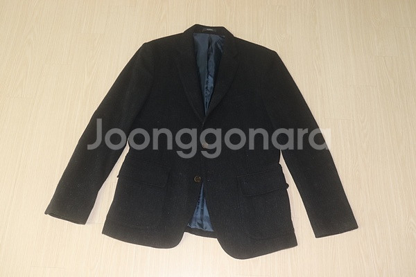 (100자켓)헤지스/네이비블랙 헤링본자켓--1
