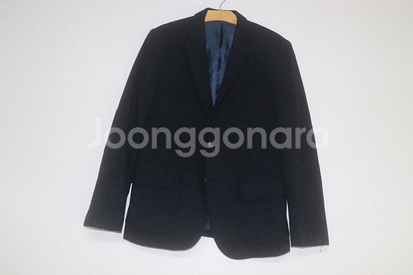 (100자켓)헤지스/네이비블랙 헤링본자켓--0
