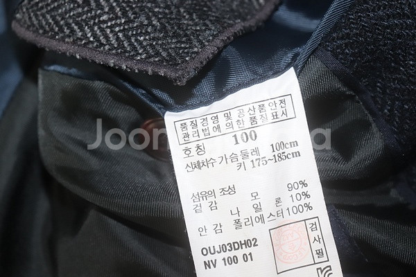 (100자켓)헤지스/네이비블랙 헤링본자켓--7