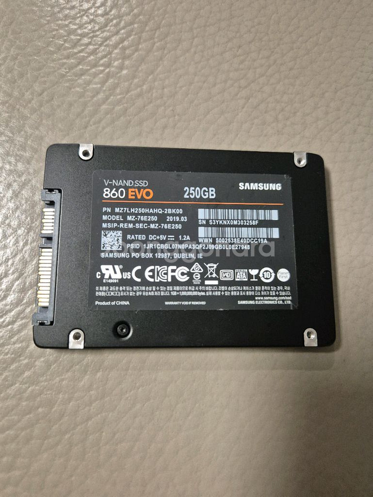 삼성 SSD_860EVO 250gb. 택포--0